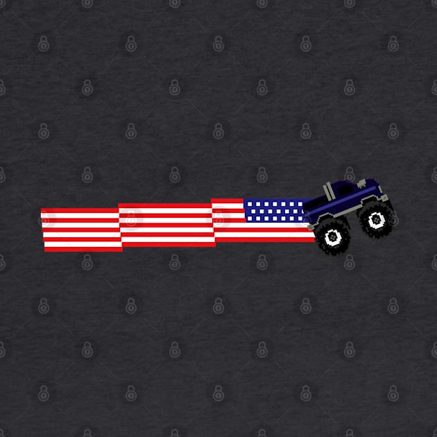 8 bit American Monster Truck by miniBOB